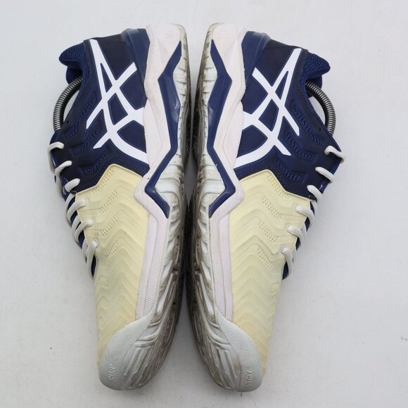 Asics Gel Resolution Novak Men's 10.5 Tennis Shoes Blue Beige Sneakers E805N - Picture 8 of 10